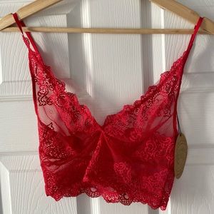 Only Hearts NYC - Red Lace Bralette - With Tags